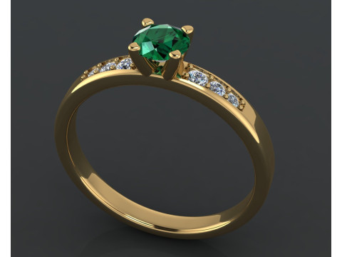 Engagement SOL ring 059ct -ready to 3d print 3Dプリントモデル