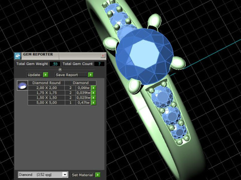 Engagement SOL ring 059ct -ready to 3d print 3Dプリントモデル