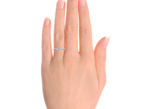 Engagement Ring heart with 3 diamonds printable STL Modelo de impresión 3D