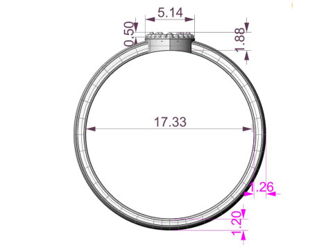 Engagement Ring heart with 3 diamonds printable STL Modelo de impresión 3D