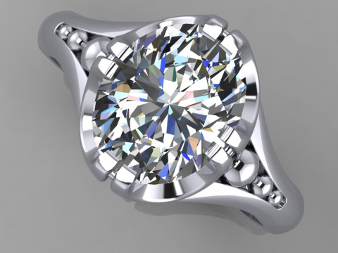 Engagement SOL ring stone oval 10x8mm Printable jewelry STL Modelo de Impressão 3D