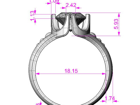 Engagement SOL ring stone oval 10x8mm Printable jewelry STL Modelo de Impressão 3D