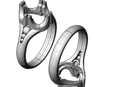 Engagement SOL ring stone oval 10x8mm Printable jewelry STL Modelo de Impressão 3D