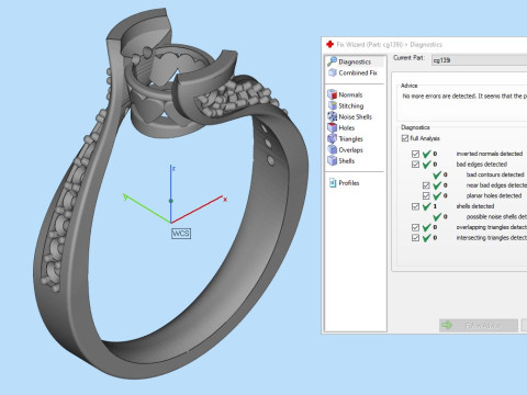 Engagement Ring hearts around 1ct printable STL 3Dプリントモデル