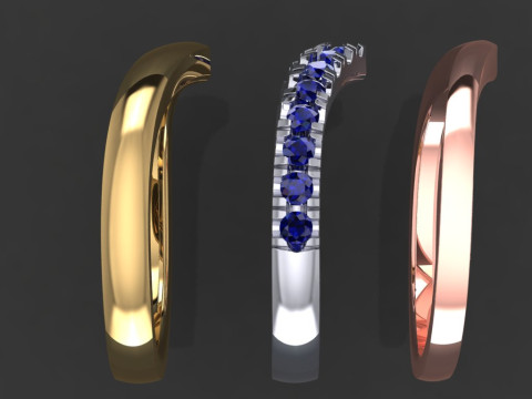 Engagement Ring 3 check marks 3D printing FILE 3D Print Model