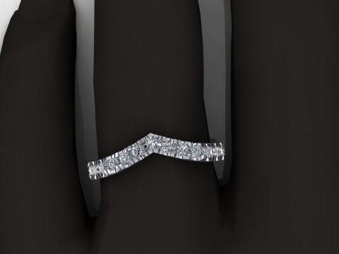 Engagement Ring 3 check marks 3D printing FILE 3D Print Model