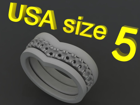 Engagement Ring 3 check marks 3D printing FILE 3D Print Model