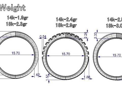 Engagement Ring 3 check marks 3D printing FILE 3D Print Model