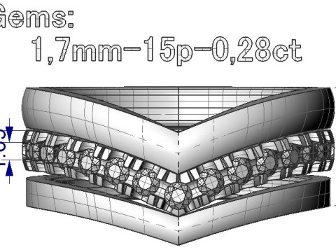 Engagement Ring 3 check marks 3D printing FILE 3D Print Model
