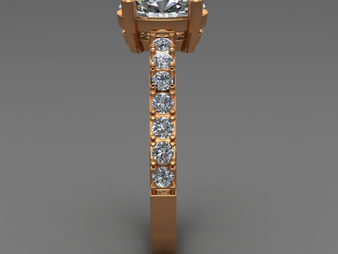 Engagement SOL ring -oval 07ct -ready to 3d print 3D 프린트 모델