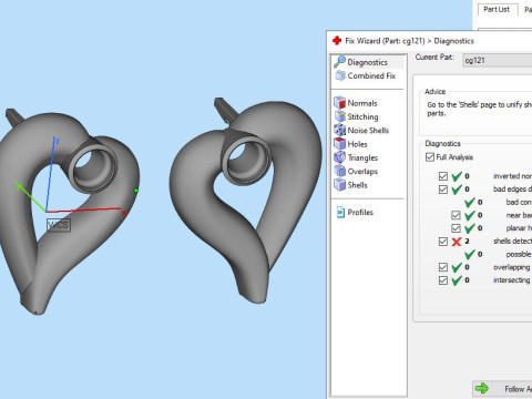 Earrings heart with diamonds 055ct - ready to print 3D प्रिंट मॉडल