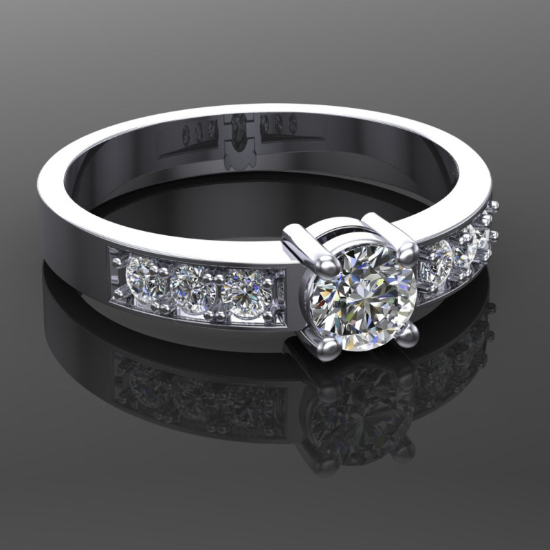 Engagement SOL ring -05ct - printable STL Modello di stampa 3D .c4d .max .obj .3ds .fbx .stl .blend 
