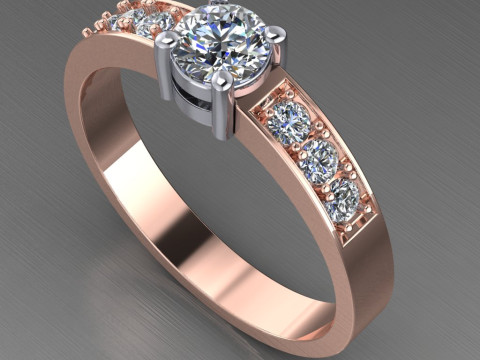 Engagement SOL ring -05ct - printable STL Modello di stampa 3D