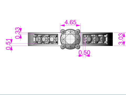 Engagement SOL ring -05ct - printable STL Modello di stampa 3D
