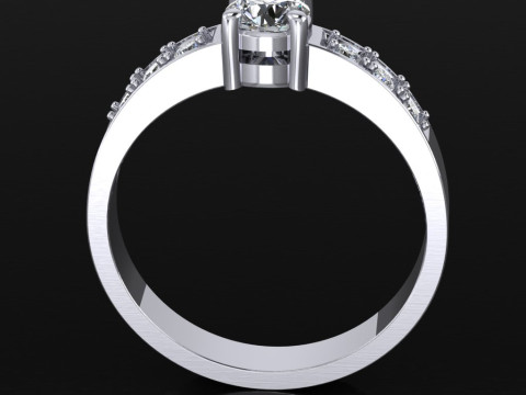 Engagement SOL ring -05ct - printable STL Modello di stampa 3D