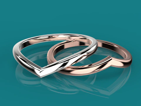 Кільце для ювелірних виробів для друку - галочка 3D Принт Модель