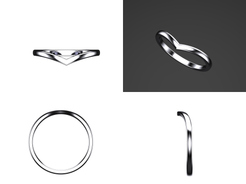 Printable jewelry Ring -check mark 3D Принт Модель