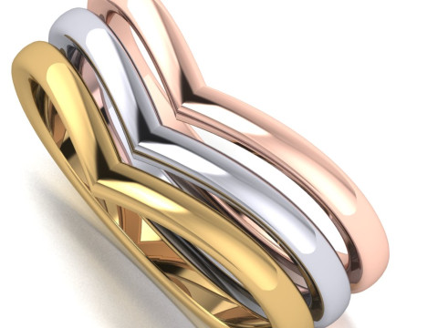 Printable jewelry Ring -check mark 3D Принт Модель