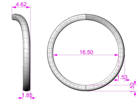 Printable jewelry Ring -check mark 3D Принт Модель