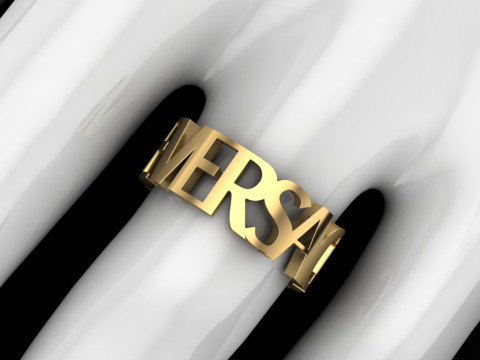 Druckbarer Schmuck-Ehering Very Vers STL 5-12 US-Größen 3D Druckmodell