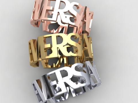 Druckbarer Schmuck-Ehering Very Vers STL 5-12 US-Größen 3D Druckmodell
