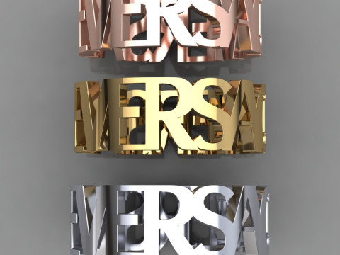 Druckbarer Schmuck-Ehering Very Vers STL 5-12 US-Größen 3D Druckmodell