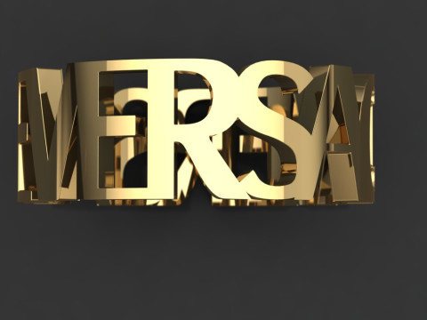 Druckbarer Schmuck-Ehering Very Vers STL 5-12 US-Größen 3D Druckmodell