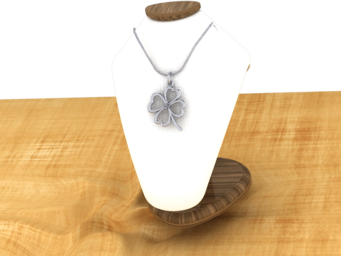 Printable Pendant Necklace or Bracelet - clover 006ct 3D Принт Модель