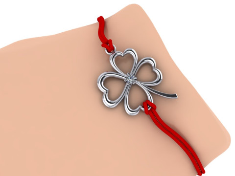 Printable Pendant Necklace or Bracelet - clover 006ct 3D Принт Модель