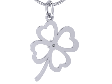 Printable Pendant Necklace or Bracelet - clover 006ct 3D Принт Модель