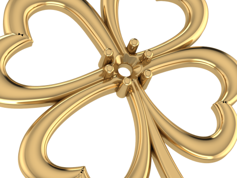 Printable Pendant Necklace or Bracelet - clover 006ct 3D Принт Модель