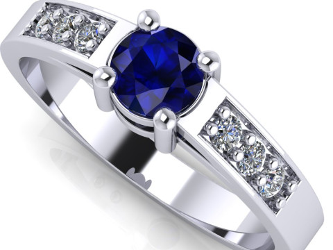 Engagement SOL ring -03ct - printable STL Modelo de impresión 3D