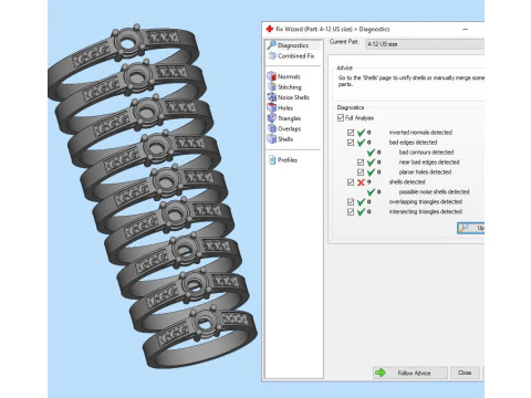 Engagement SOL ring -03ct - printable STL 3D Print Model