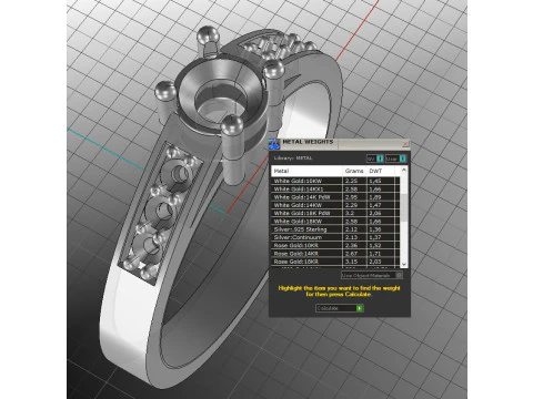 Engagement SOL ring -03ct - printable STL 3D Print Model