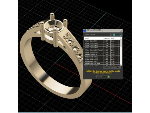 Engagement SOL ring -03ct - printable STL 3D Print Model