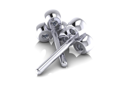 Printable Triple Earrings 3 stones x 20mm 3D-Druckmodell