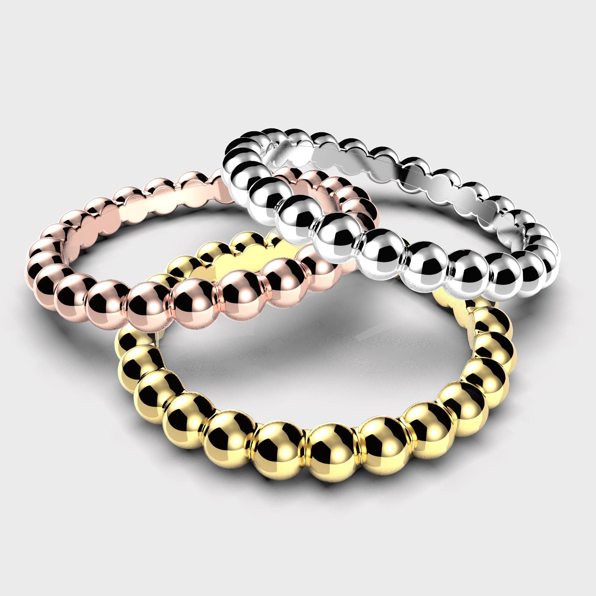Printable jewelry wedding ring-balls STL 5-10 US sizes 3D Print Model .c4d .max .obj .3ds .fbx .stl .blend 