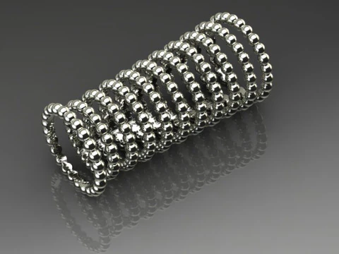 Printable jewelry wedding ring-balls STL 5-10 US sizes 3D Print Model