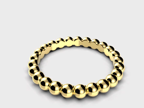 Printable jewelry wedding ring-balls STL 5-10 US sizes 3D Print Model
