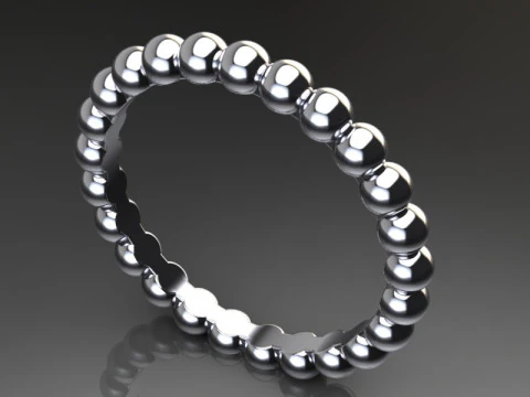 Printable jewelry wedding ring-balls STL 5-10 US sizes 3D Print Model