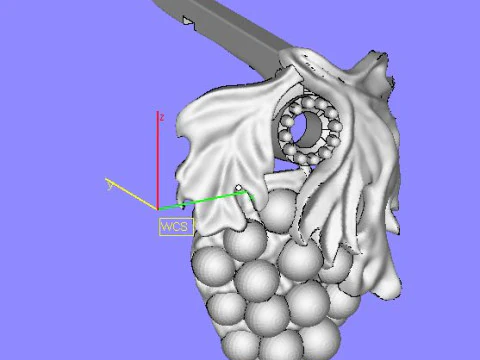 Printable jewelry earring bunch of grapes - STL 3D Print Model