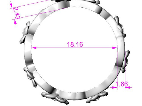 Printable jewelry engagement ring - FLOWERS - STL Modelo de Impressão 3D