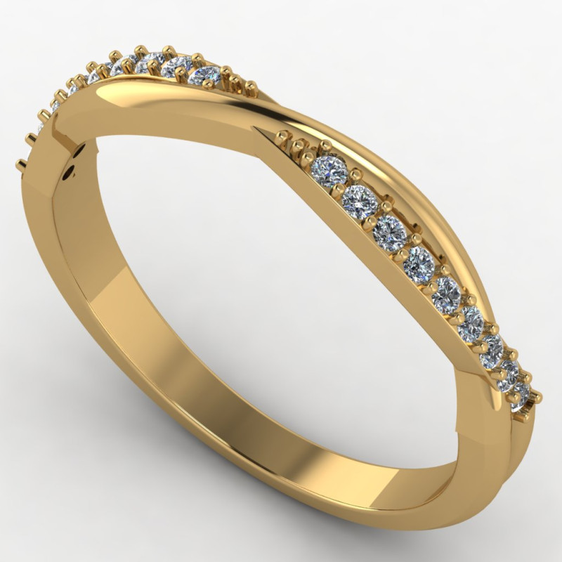 Engagement wedding twisted ring - ready to 3d print Model Cetak 3D .c4d .max .obj .3ds .fbx .stl .blend 