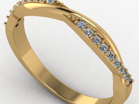 Engagement wedding twisted ring - ready to 3d print 3D Print Model