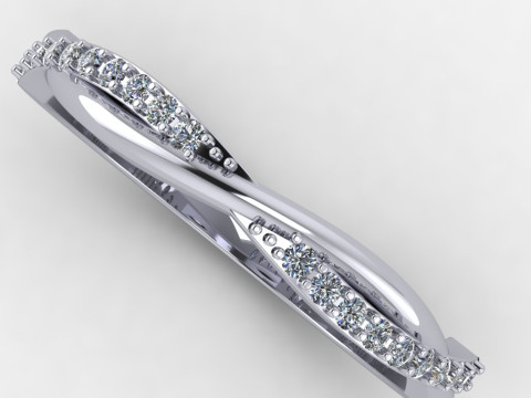 Engagement wedding twisted ring - ready to 3d print Model Cetak 3D
