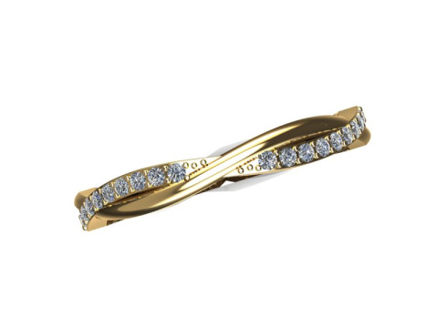 Engagement wedding twisted ring - ready to 3d print Model Cetak 3D
