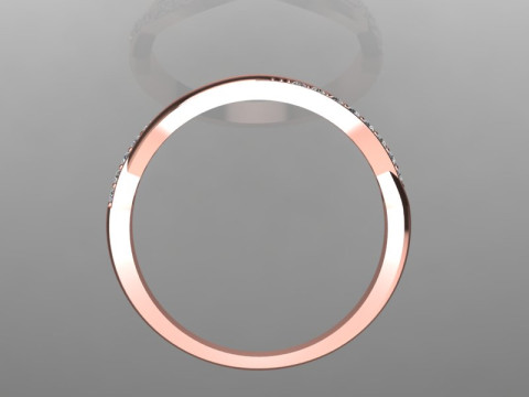 Engagement wedding twisted ring - ready to 3d print Model Cetak 3D