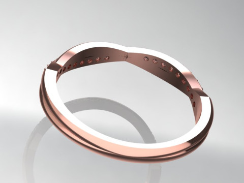 Engagement wedding twisted ring - ready to 3d print Model Cetak 3D