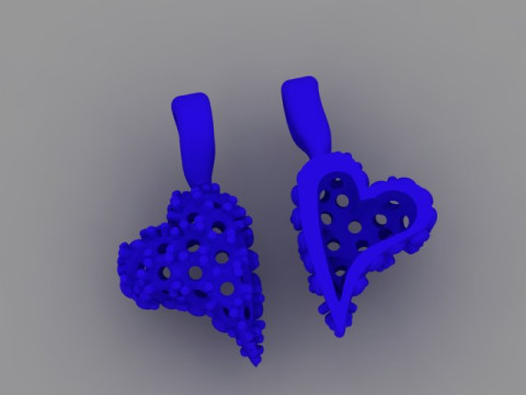 Printable STL jewelry pendant heart 023ct 3D प्रिंट मॉडल