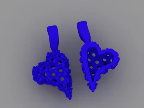 Printable STL jewelry pendant heart 023ct 3D Print Model